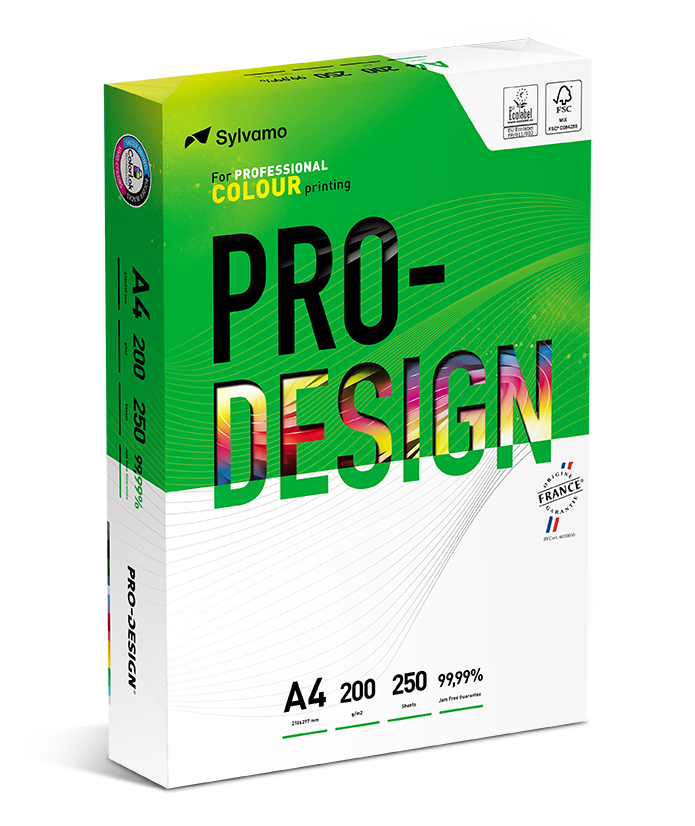 Papier ksero satynowy A4 200g PRO DESIGN 250ark 168 CIE